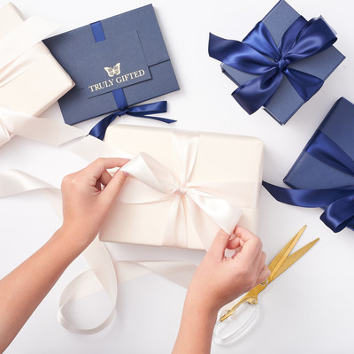 Every gift arrives in Truly Gifted's signature gift packaging, topped with a handwritten enclosure card for an added touch. With their signature gifting service, shoppers simply pick out their gift of choice and let Truly Gifted handle everything else, from wrapping, to handwriting an enclosure card, to shipping. Every gift arrives in Truly Gifted's signature gift packaging, topped with a handwritten enclosure card for an added touch. With their signature gifting service, shoppers simply pick out their gift of choice and let Truly Gifted handle everything else, from wrapping, to handwriting an enclosure card, to shipping.
