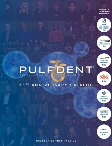 Pulpdent 75th anniversary catalog cover