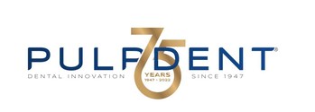 Pulpdent 75th anniversary logo