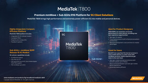 MediaTek Unveils Super Fast and Power-Efficient 5G Thin Modem Solution for Unparalleled 5G Experiences Beyond Smartphones