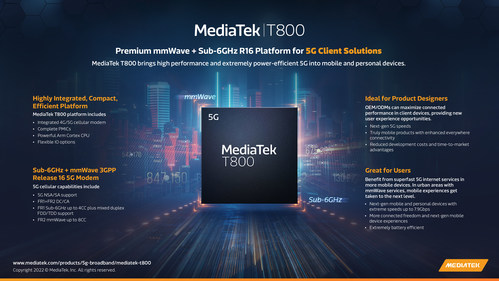 MediaTek presenta una solución de módem delgado 5G ultrarrápida y de bajo consumo para experiencias 5G incomparables más allá de los teléfonos inteligentes