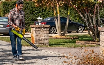 MAKE CLEANUP A BREEZE! No more struggling, straining, or nasty fumes — just quiet, cord-free, gas-free, hassle-free power + convenience with The Sun Joe® Cordless Compact Turbine Jet Blower.