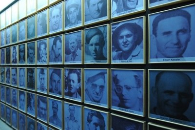 Photos of U.S. Hump pilots who lost their lives while helping airlift military supplies to China during World War II. These photos are kept at the Memorial of the Anti-Japanese War in West Yunnan, in Tengchong, Yunnan Province (WEI YAO)