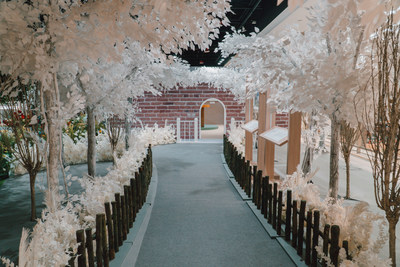 Winter scene from the installation, photo courtesy of Changi Airport