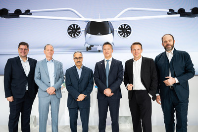 NEOM and Volocopter Executives during the signing in Berlin, Germany