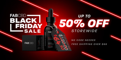 FAB CBD's biggest sale of the year has started! Save up to 50% off now through Black Friday and Cyber Monday.