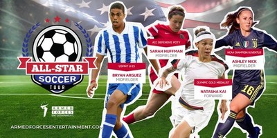 Armed Forces Entertainment is sponsoring eight American soccer professionals who will share skills at U.S. military bases overseas, just as excitement for the World Cup builds.