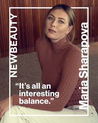 NewBeauty October Digital Cover Star Maria Sharapova. Photo: Court Supremes, a Photo Project by Radka Leitmeritz and Porsche.