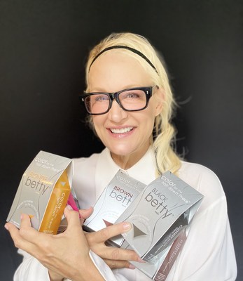 bettybeauty, inc. founder Nancy Jarecki with betty - color for the hair down there™ color kits