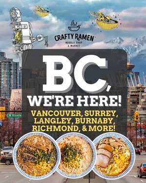 Crafty Ramen Expands Delivery to British Columbia