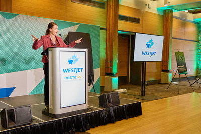 Angela Avery, vice-prsidente directrice du groupe WestJet et directrice des ressources humaines, de l'entreprise et du dveloppement durable (Groupe CNW/WESTJET, an Alberta Partnership)