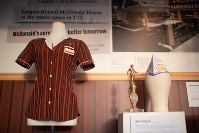Sharron Harley has worn many uniforms over the 50 years she has been serving guests in McDonald’s restaurants, but she will always remember her first one – now on display at The Gallery of Little Big Things. Whether for a year or a career, there are always golden opportunities under the Arches. (CNW Group/McDonald's Canada)
