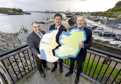 Ireland's Minister for the Environment, Climate and Communications Eamon Ryan, TD, with Bechtel’s Paul Deane (far left) and Pat Keating, CEO of Shannon Foynes Port (far right)