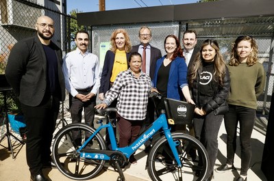 LACI's Good2Go e-Bikes Pilot launch for residents of Rancho San Pedro with partners from HACLA, CARB, Pedal Movement and resident riders