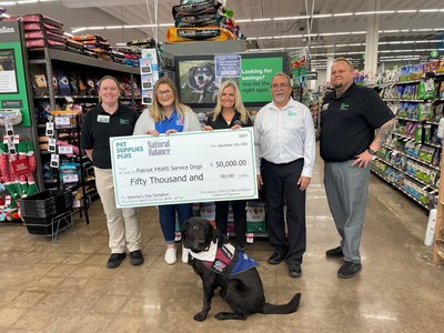 Pet Supplies Plus and Nature Balance Donate $50,000 to Patriot PAWS in Honor of Veteran's Day