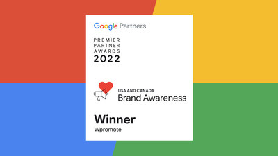 Wpromote Named Google Premier Partner of the Year for Brand Awareness