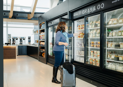 The market-style, grab-and-go club features a variety of non-alcoholic drinks, premium snacks and even a place to order a favorite barista-made coffee beverage.