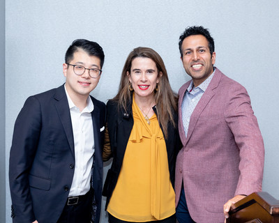 From left to right: Dr. Christopher Ma, Rute Fernandes, Managing Director, Takeda Canada, and Dr. Neeraj Narula, President, IARC.  (CNW Group/Crohn's and Colitis Canada)
