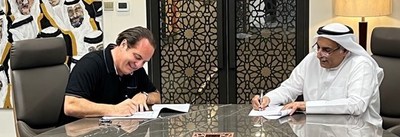 RWW President Rodrigo d’Escoto and Alutec Chairman, Sheikh Ali Bin Hamad Bin Khalid Al Thani signing the exclusive agreement.