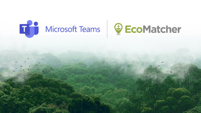 The EcoMatcher app for Microsoft Teams allows employees to plant and track trees, and improve their well-being.