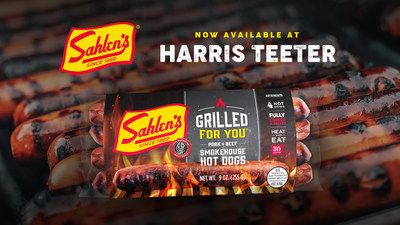 Sahlen’s Grilled For You™ Pork & Beef Smokehouse Hot Dogs are available at Harris Teeter locations along the East Coast!