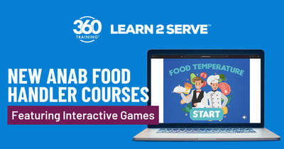 Students who enroll in 360training's new food handler courses can expect exciting gaming modules that make the courses go by faster and improve their chances of passing on the first try.