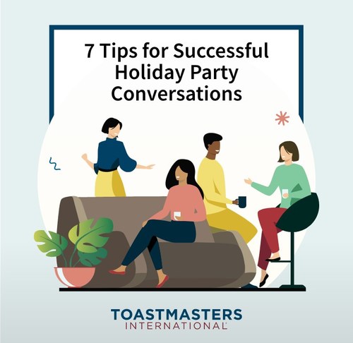 7 советов Toastmasters International для успешных разговоров на праздничной вечеринке