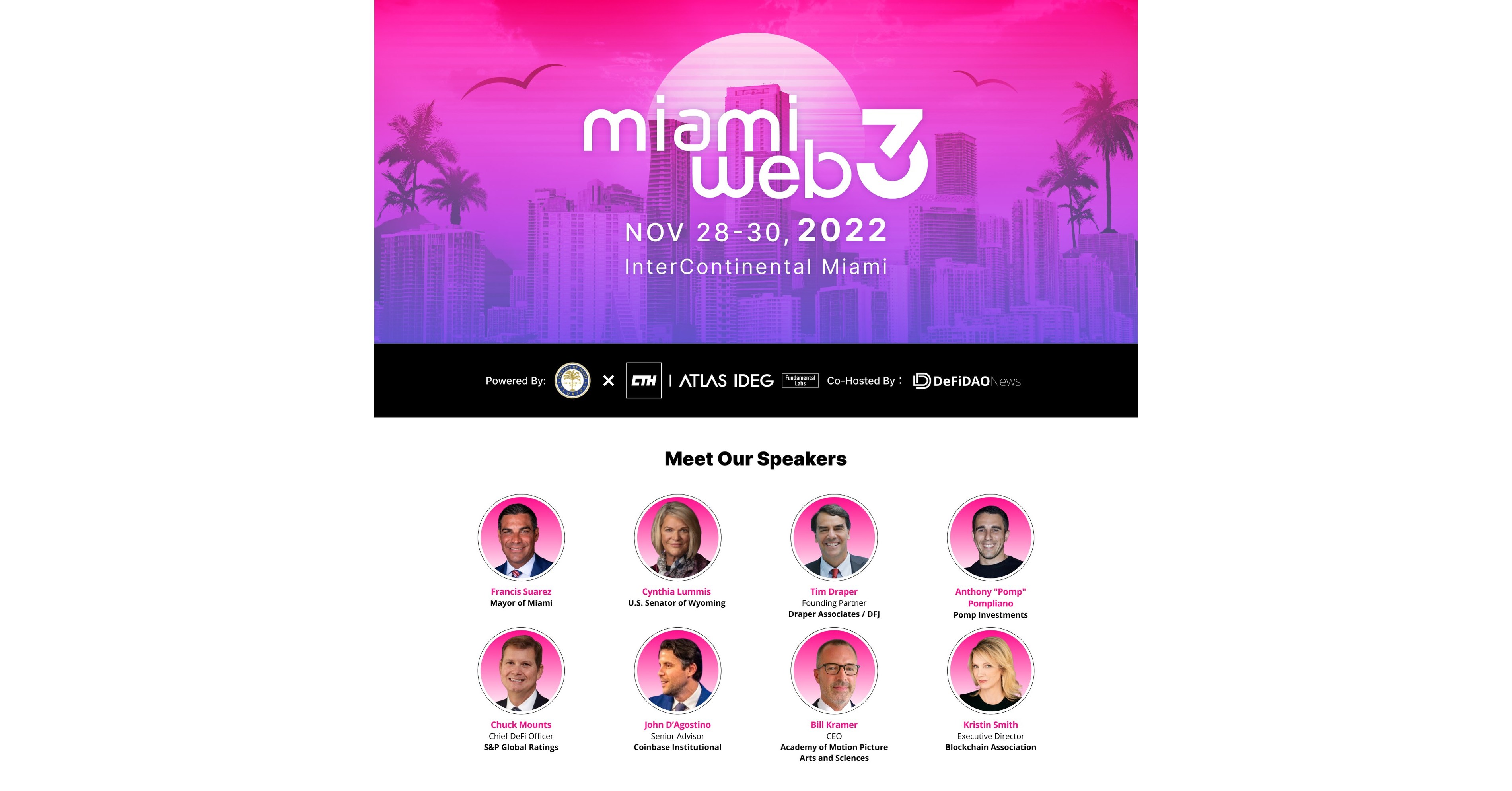 MiamiWeb3 Announces Packed Agenda and More High-Profile