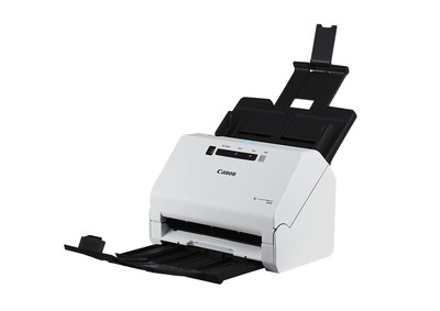 imageFORMULA R40 Office Document Scanner Receipt Edition - Side View Tray Extended