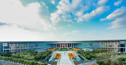 The National Exhibition and Convention Center (Shanghai), the main venue for the China International Import Expo (CIIE), in East China's Shanghai. (PRNewsfoto/CIIE)