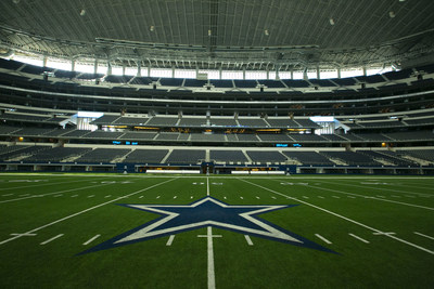 Hellas Construction, who is the official turf provider of the Dallas Cowboys, has ushered in the next generation Matrix SoftTop® Convertible Turf System with Helix Technology. This allows pro teams like the Cowboys to switch to a college or soccer field in less than 24 hours.