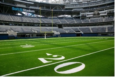 Hellas installed Matrix Helix synthetic turf and a Cushdrain® at SoFi Stadium, which hosted Super Bowl LVI. Upcoming events at SoFi Stadium include the College Football Playoff National Championship on January 9, 2023 and the opening and closing ceremonies at the 2028 Summer Olympics.