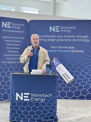 Nanotech's Chief Operating Officer Scott Laine delivered remarks about the company's expansion at the new factory's groundbreaking ceremony on November 2nd. 