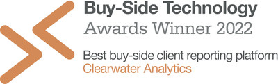 Clearwater Analytics wins WatersTechnology best buy-side client reporting platform for 2022.