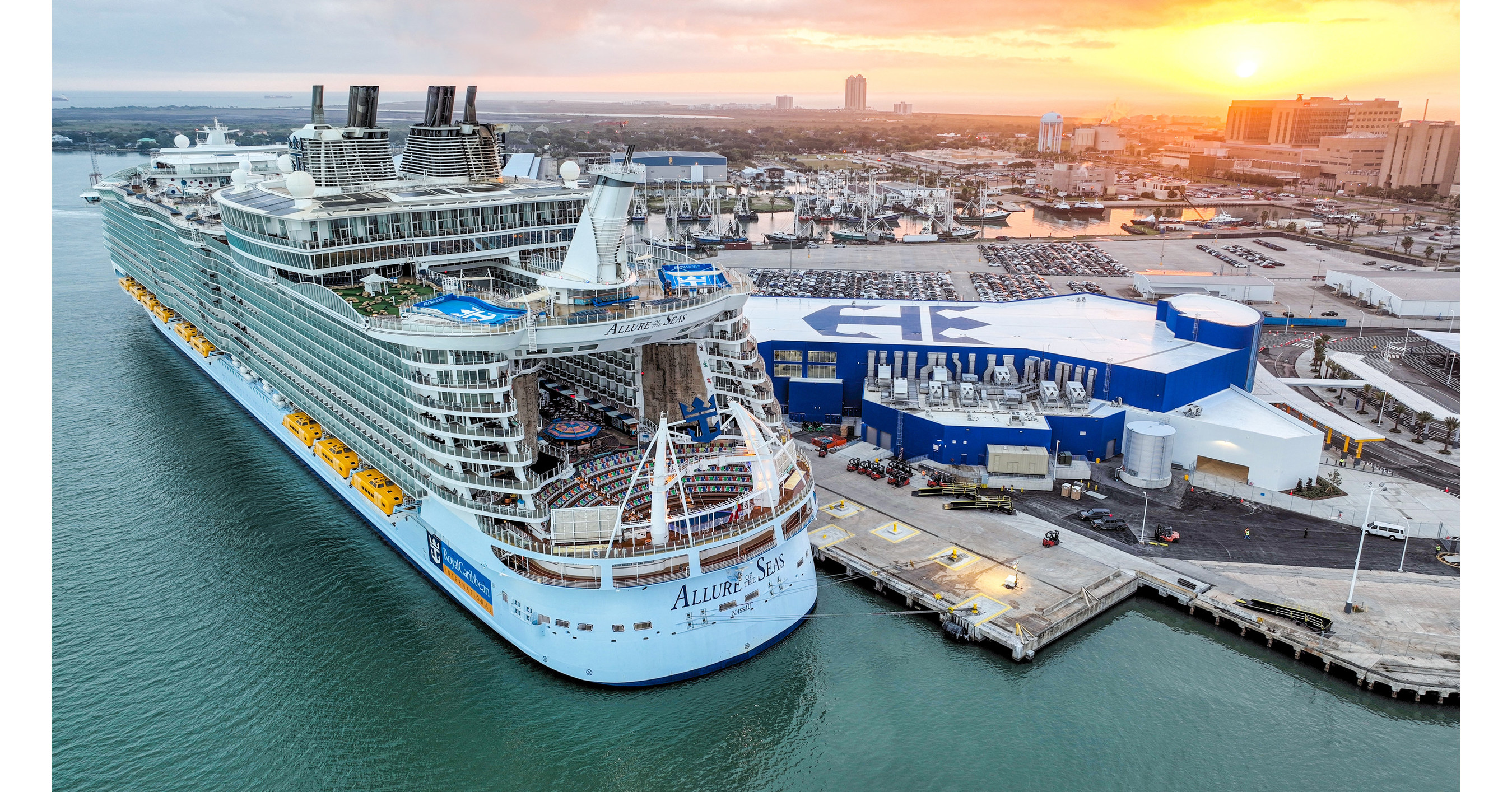 NEW ROYAL CARIBBEAN TERMINAL OPENS, LARGEST CRUISE SHIP AND