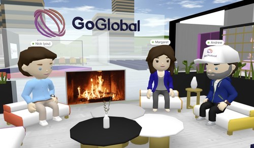 GoGlobal Partners Nick Broughton, Margaret Yip and Andrew Lindquist meet in the company's new virtual office space in Spot. GoGlobal Partners Nick Broughton, Margaret Yip and Andrew Lindquist meet in the company's new virtual office space in Spot.