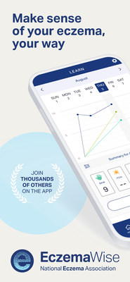 The National Eczema Association's EczemaWise is free and available as a web app as well as a mobile app through the Apple App Store and Google Play. Learn more and sign up at www.EczemaWise.org