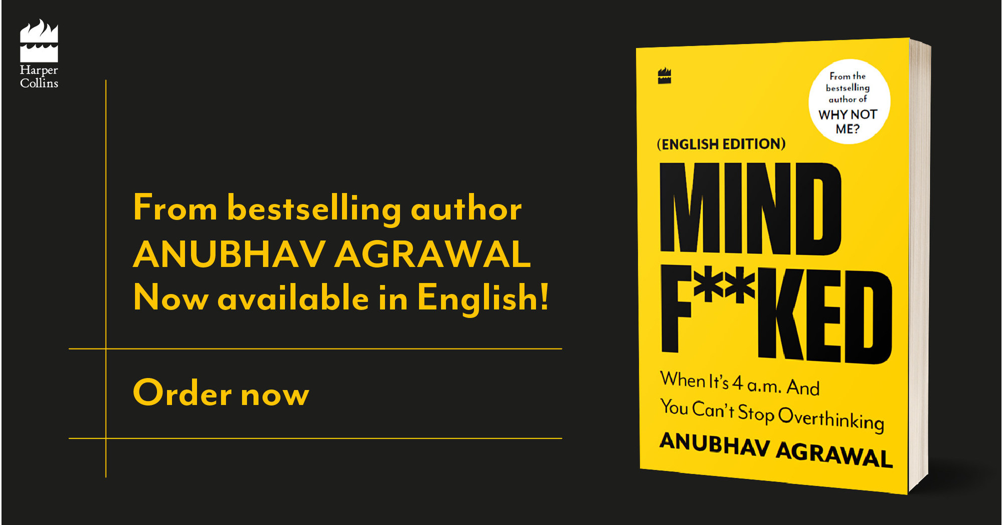 HarperCollins India Releases Anubhav Agrawal's latest, Mindf**ked: When ...