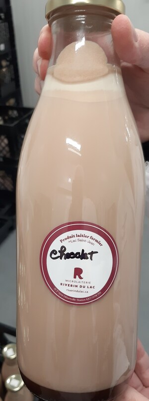 Avis de ne pas consommer de lait au chocolat et de beurre préparés et vendus par l'entreprise Riverin du Lac