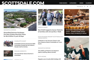 A screenshot of the newly launched Scottsdale.com.