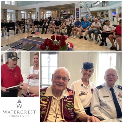 Veterans at Watercrest Buena Vista Senior Living Community in The Villages are recognized with a patriotic ceremony honoring their service and sacrifice.