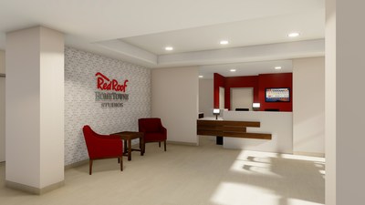 The new dual branded prototype, Red Roof and HomeTowne Studios, combines the efficiencies of a shared lobby and common area, and brings together the design advantages of modern Red Roof hotel rooms with efficient, extended stay rooms.