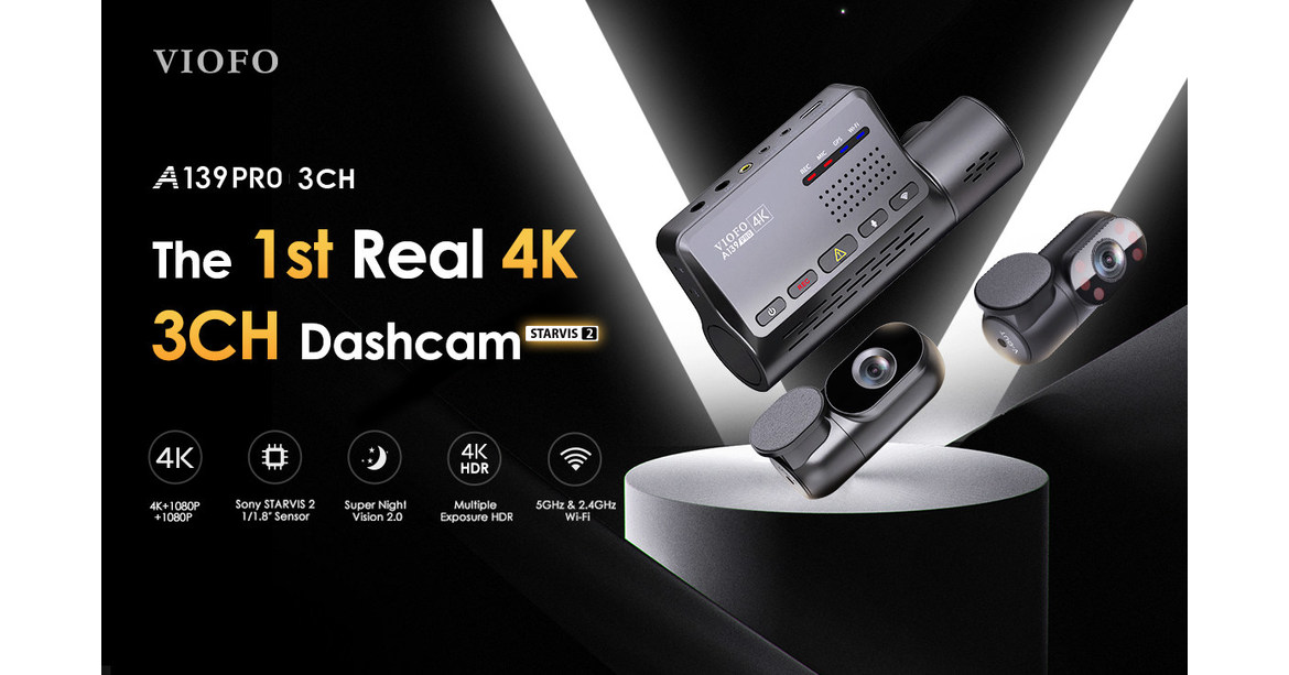 VIOFO A139 Pro 3CH, the First Real 4K HDR 3 Channel Dashcam with
