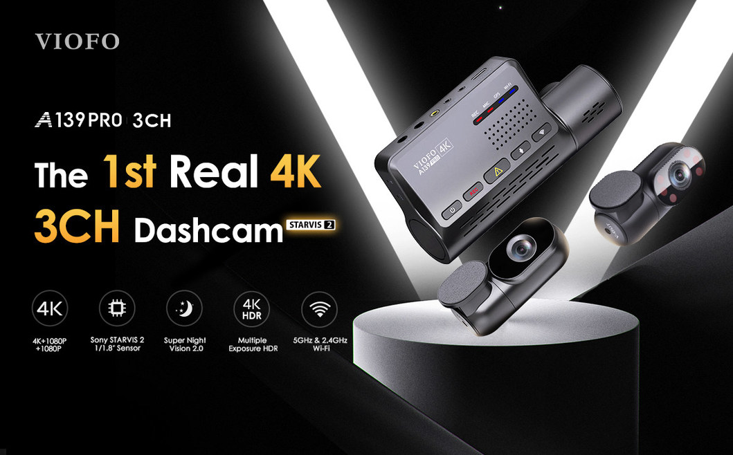 China 3 Channel Dash Cam Front and Rear Inside Built-in 5GHz