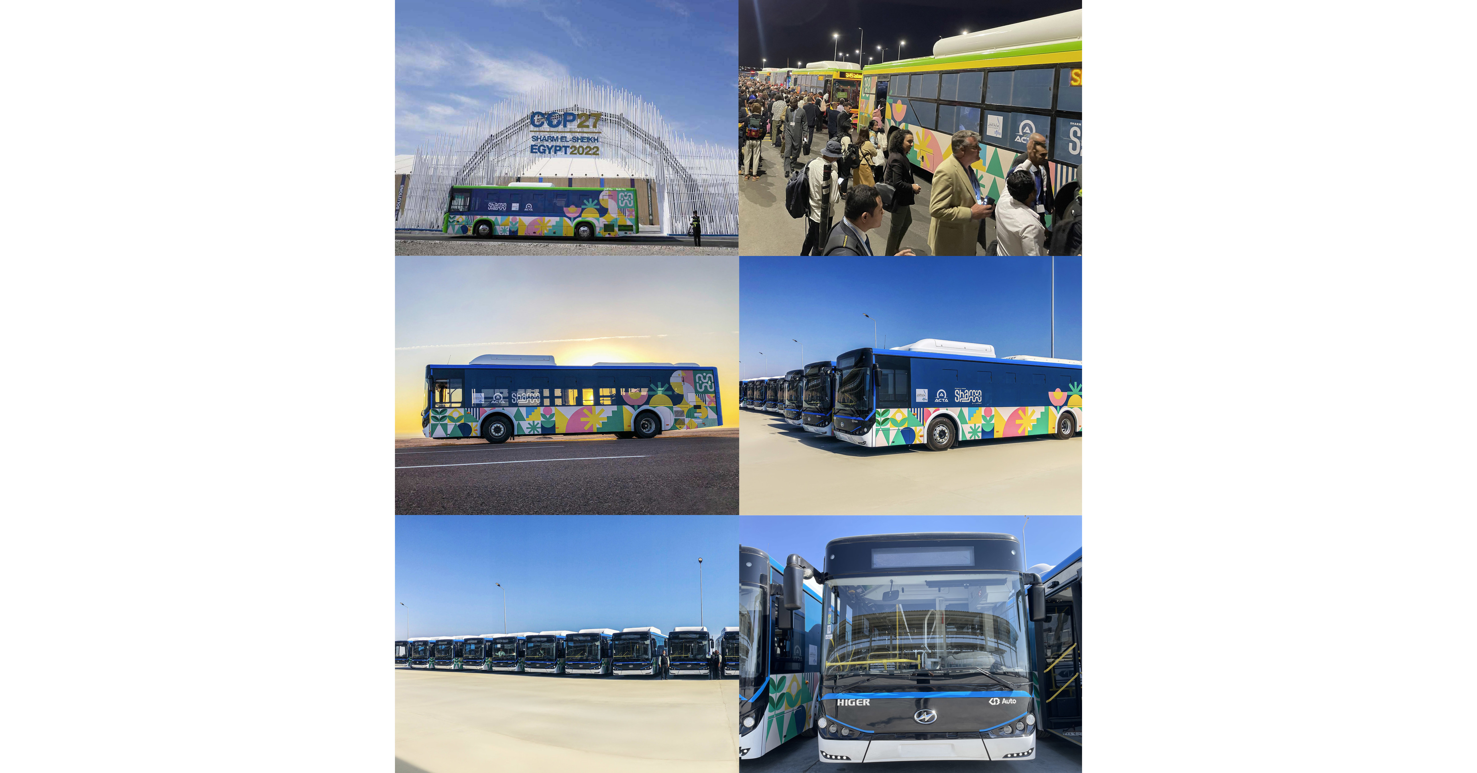 La empresa Higer Bus proporciona autobuses el&eacute;ctricos en la COP27