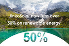 JinkoSolar global operations now powered over 50% by renewable energy