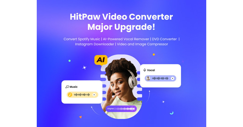 With the AI-powered HitPaw Video Converter V2.6, enjoy Sparkle Creation of Video and Audio