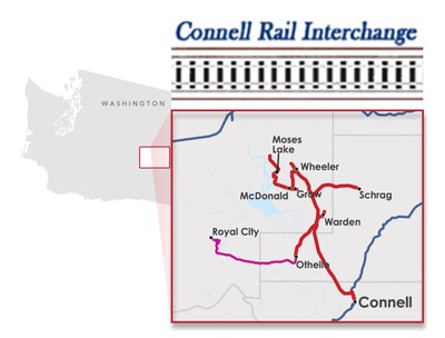 Connell Rail Interchange Map