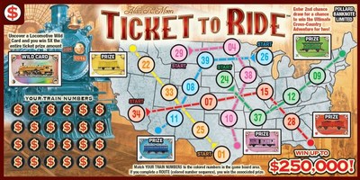 Concept ticket art featuring Ticket To Ride (CNW Group/Pollard Banknote Limited)