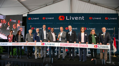 Ribbon cutting ceremony for Livent Bessemer City lithium hydroxide expansion, November 14, 2022